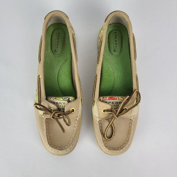 Sperry  Top-Sider Tan Flower Print Loafer Size 8 - Picture 4 of 8